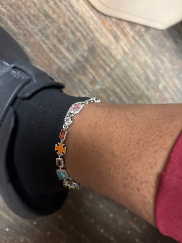 Customer photo review of Solstice Gemstone Anklet