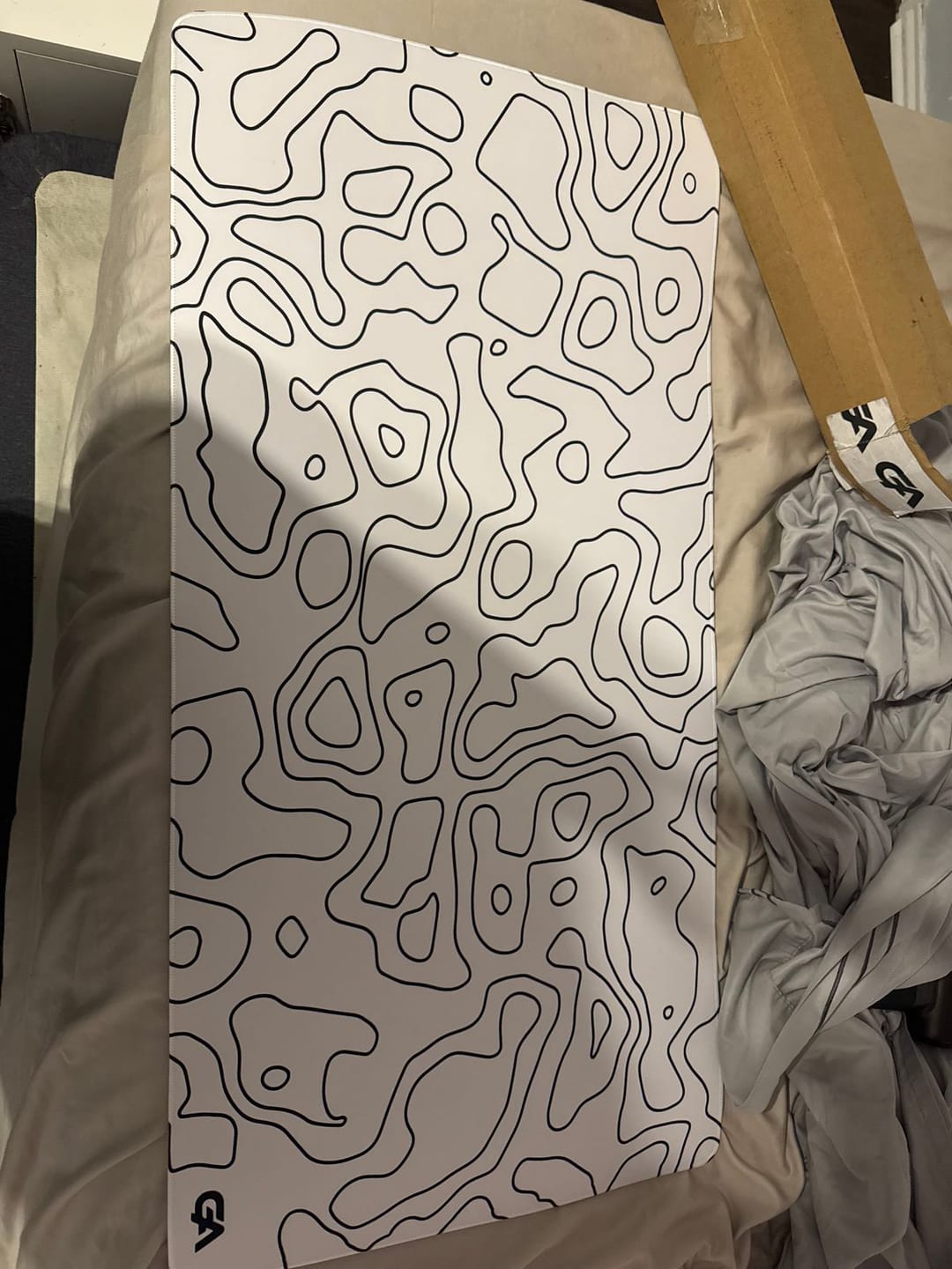 Customer photo review of White Topo Mousepad