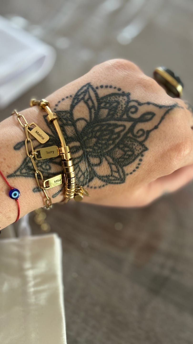 Customer photo review of Personalized Chain Link Bracelet