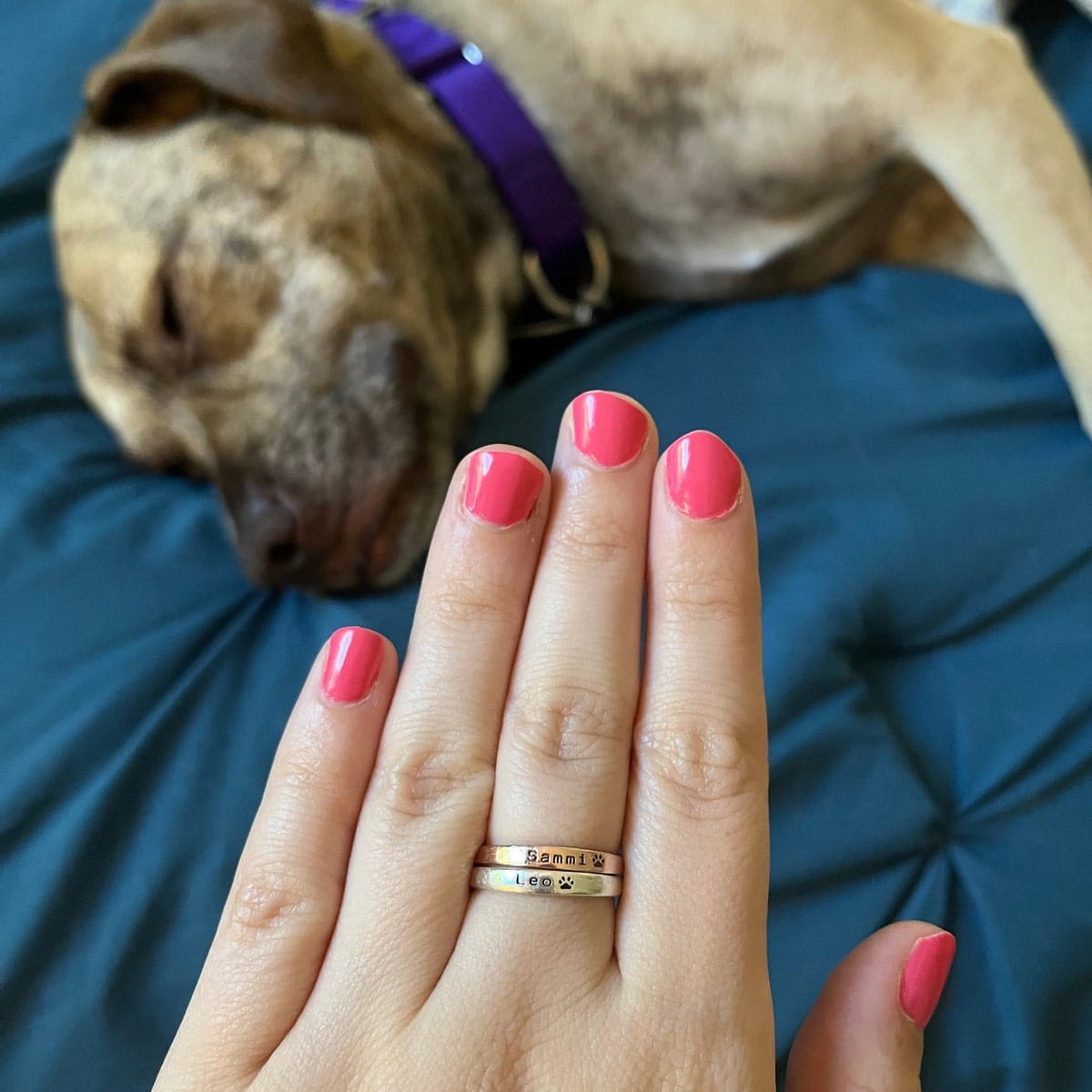 Customer photo review of Custom Pet Name Ring