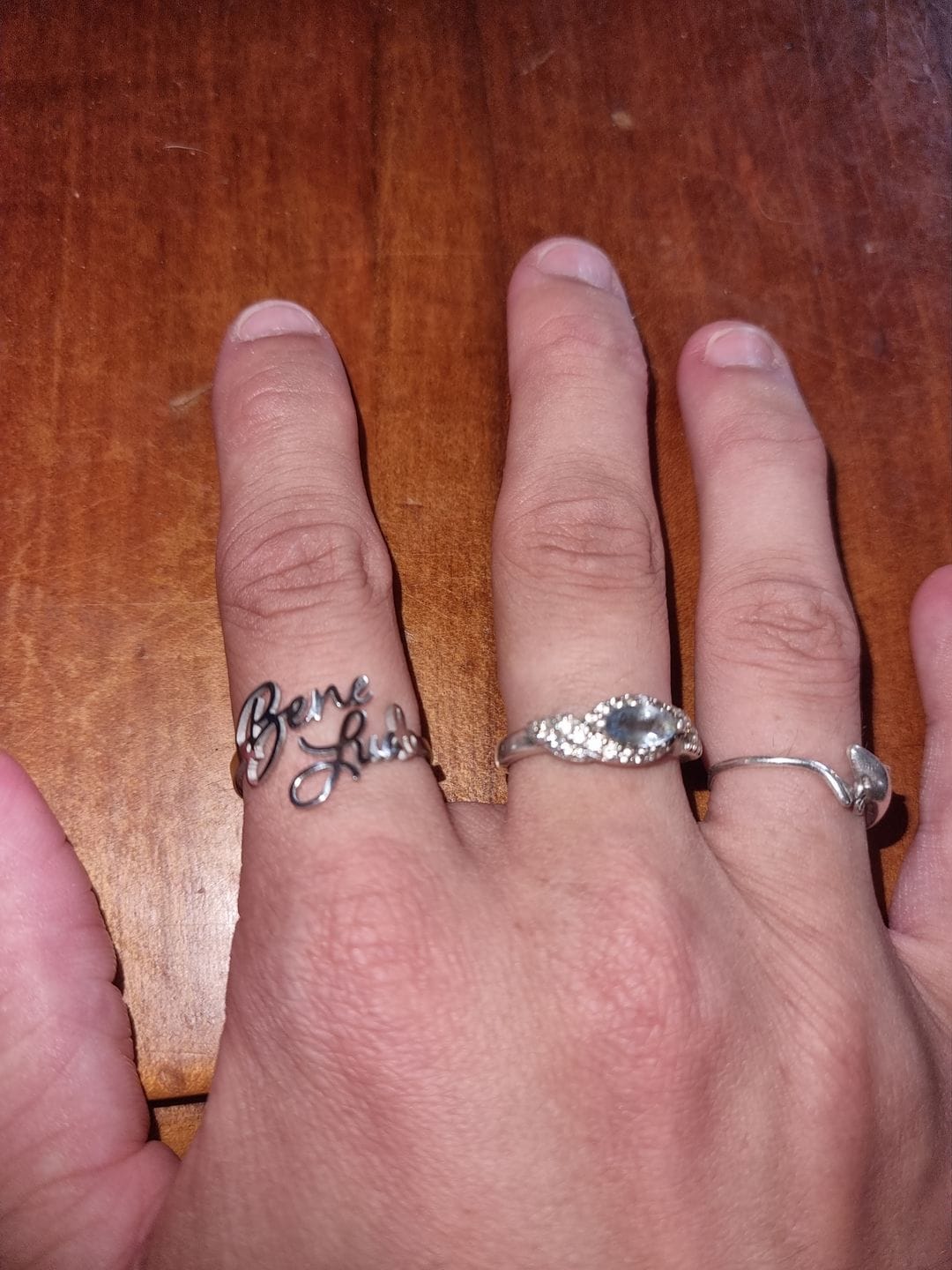 Customer photo review of Personalized Ring with Two Names