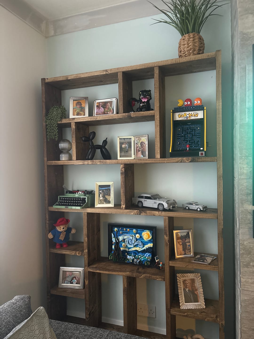 Customer photo review of Reclaimed Wood Bookcase | Rustic Scaffold Shelving Unit | Custom Handmade Timber Bookshelf | Industrial Style Storage Solution - OG