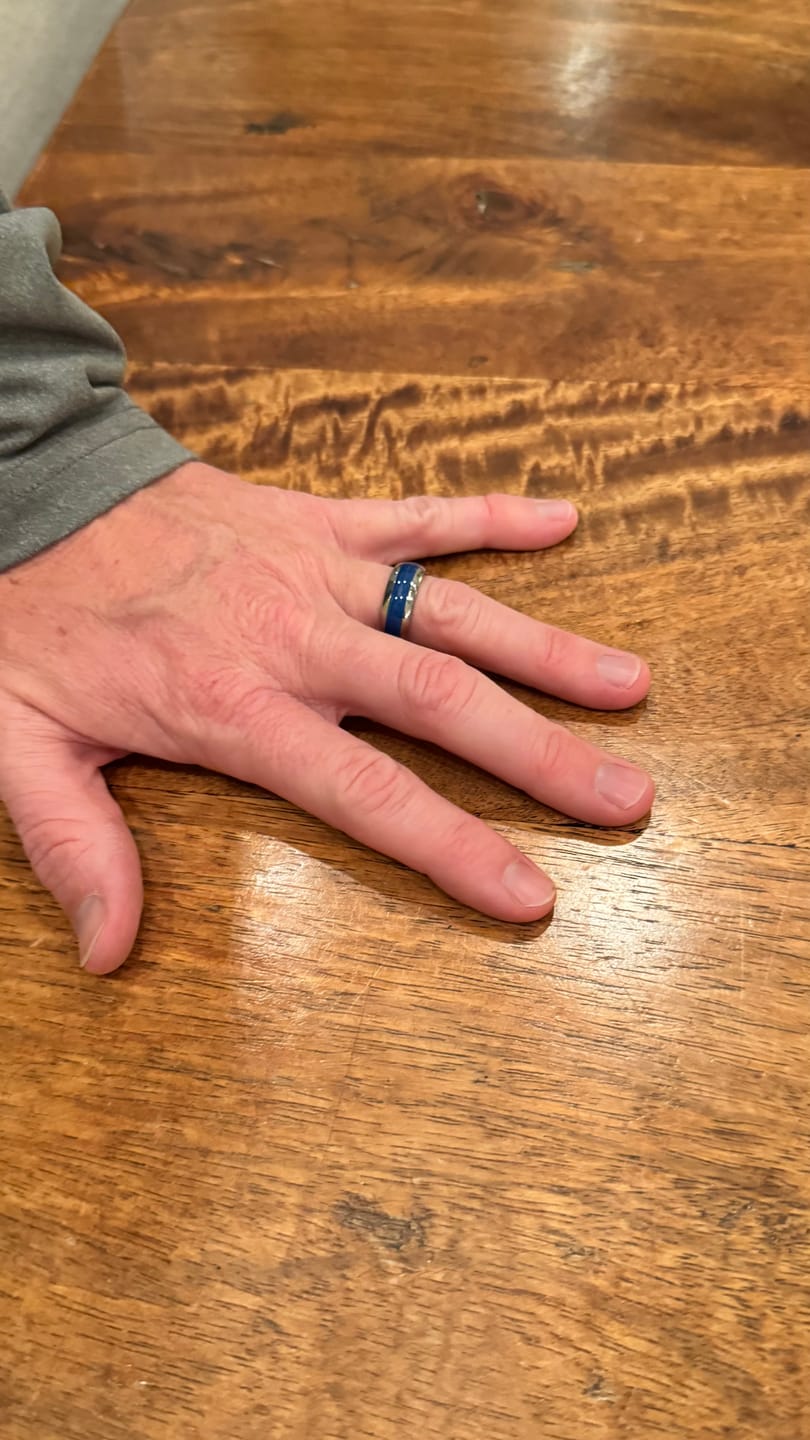 Customer photo review of Fishing Line Ring - Blue