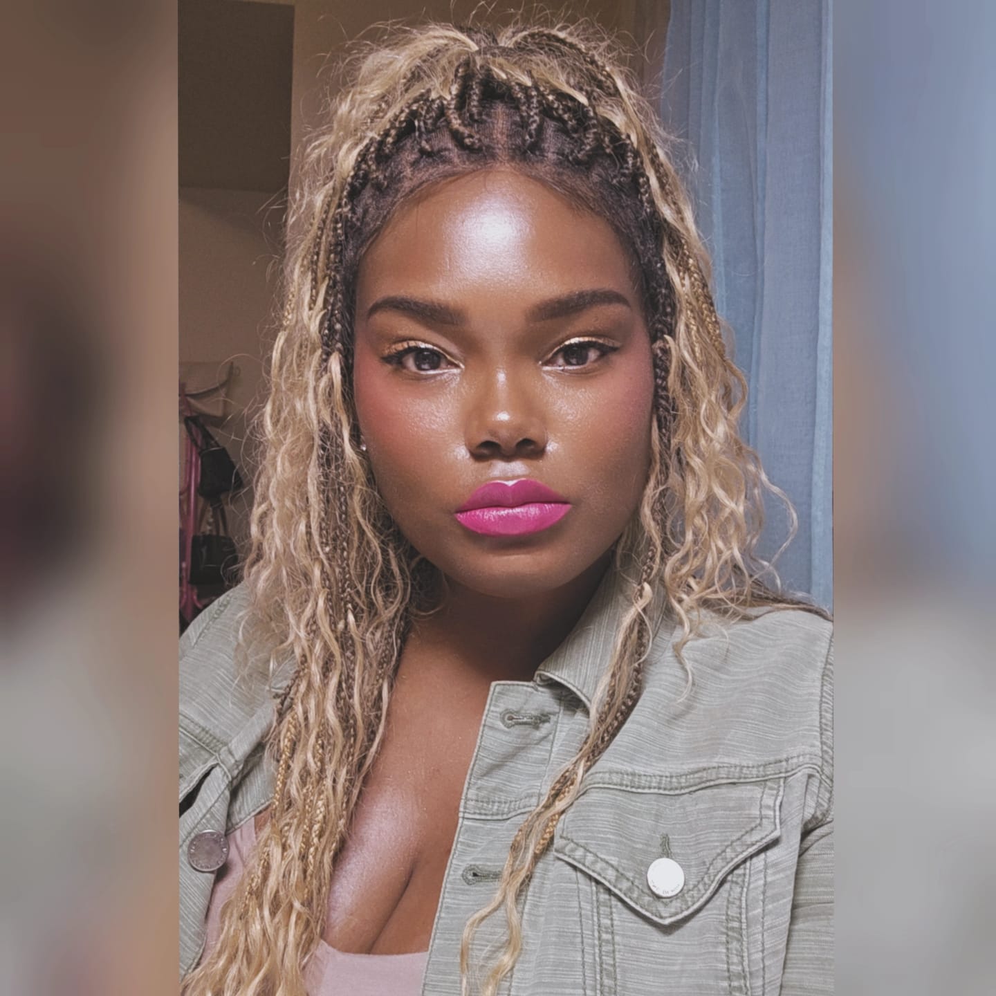 Customer photo review of Coco - Glueless Human Hair Braided Wig Pre Cut HD Full Elastic Lace Free Part Ready-To-Go (Lace Not Hand Tied)