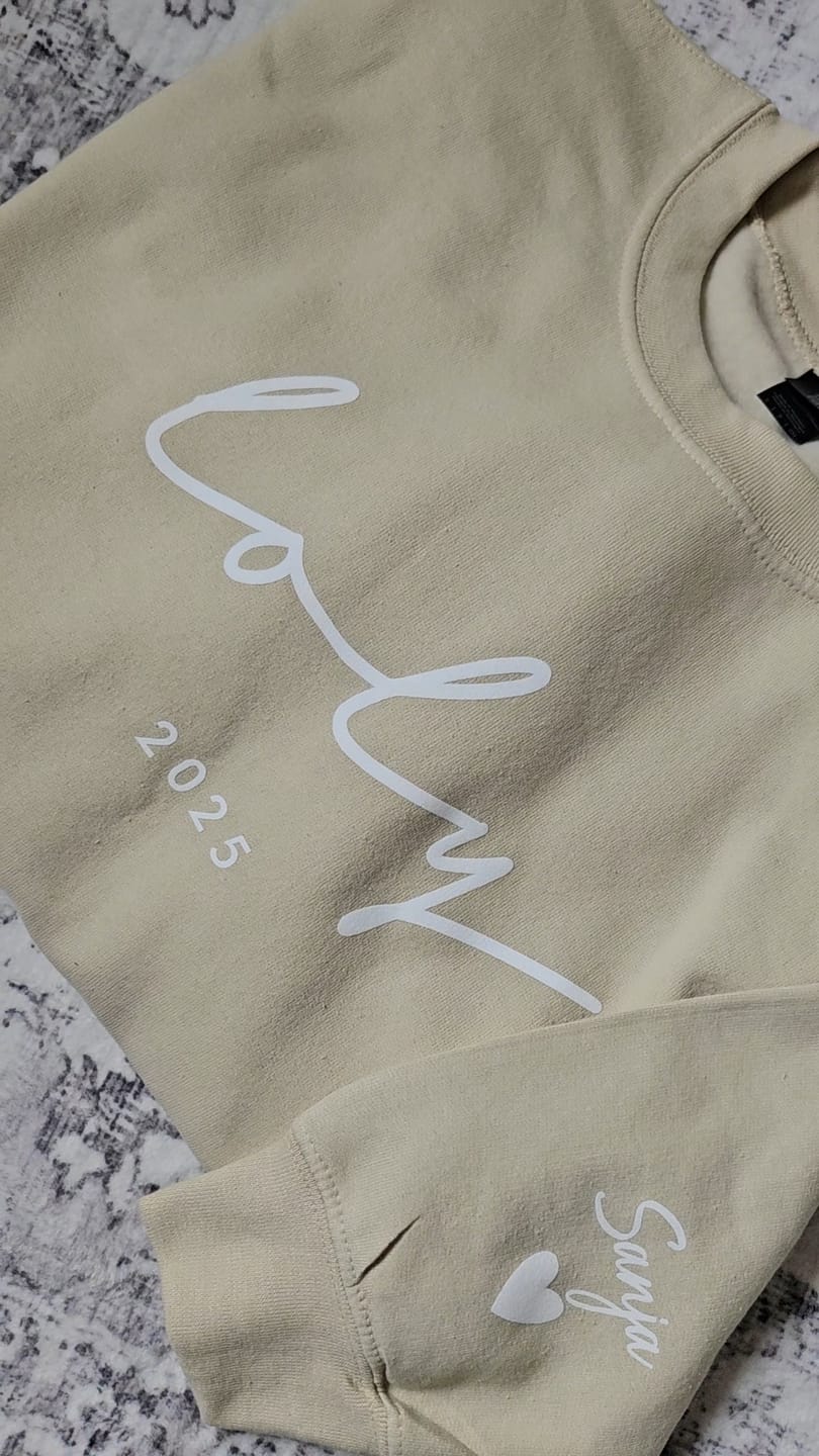 Customer photo review of Beste Mama - Personalisierter Premium Sweater mit 3D Druck für Mama und Oma mit Namen