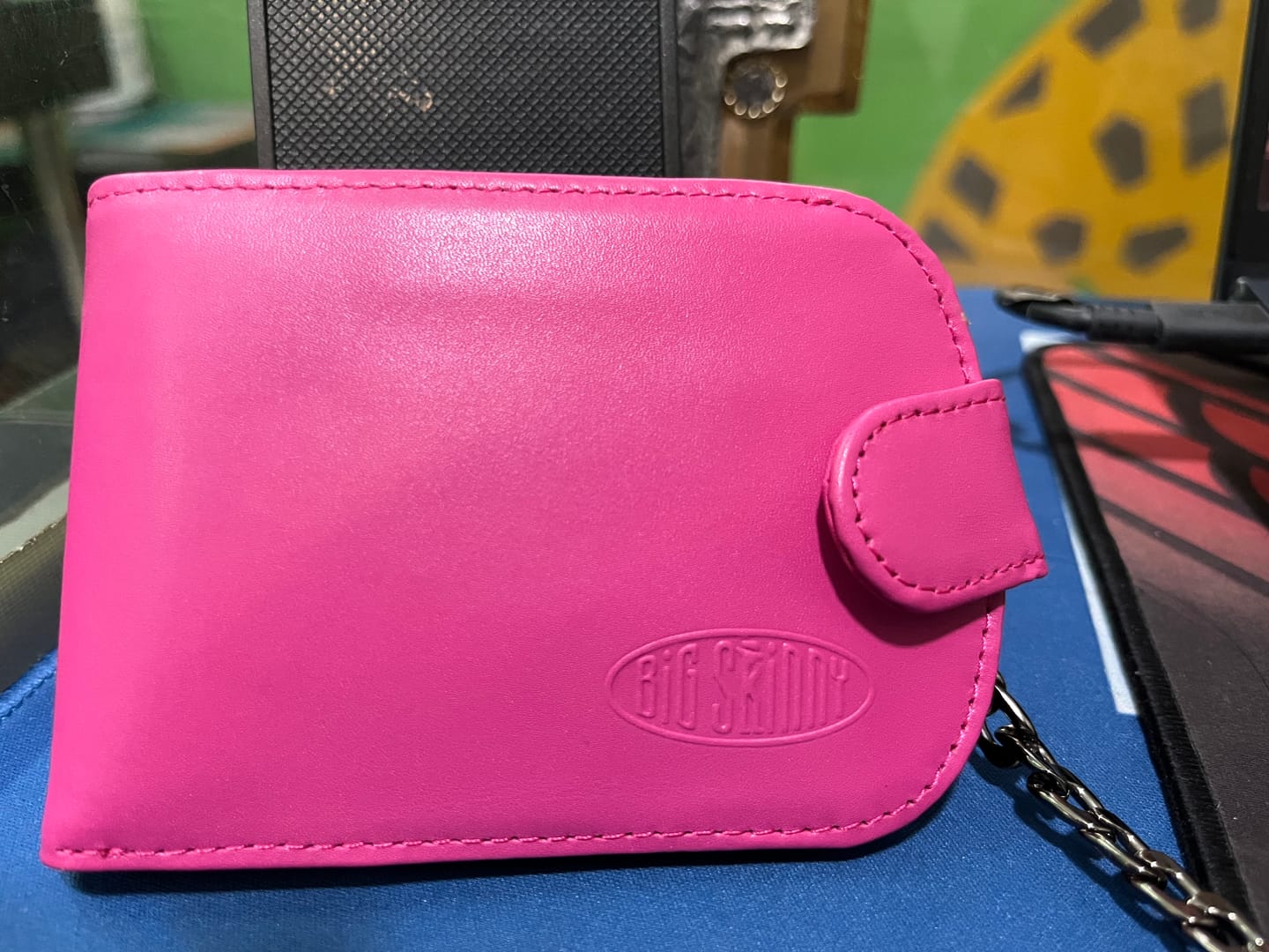 Customer photo review of Leather Taxicat Fuchsia