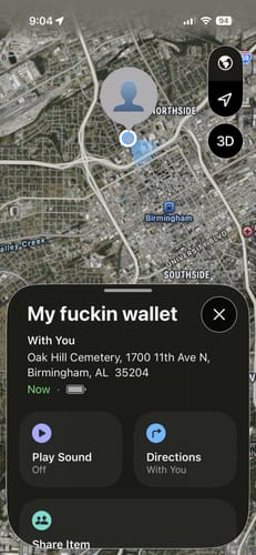 Customer photo review of SPOTMINDERS. Tracking Card