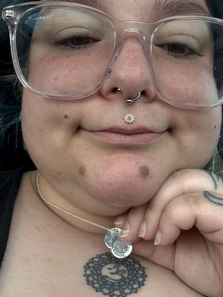 Customer photo review of Custom Pet Face Necklace