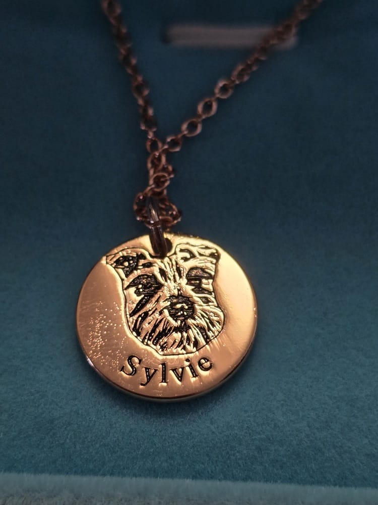 Customer photo review of Custom Pet Face Necklace