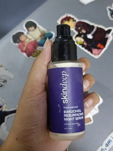 Customer photo review of BAKUCHIOL RESURFACING NIGHT SERUM - with 10% Lactic Acid