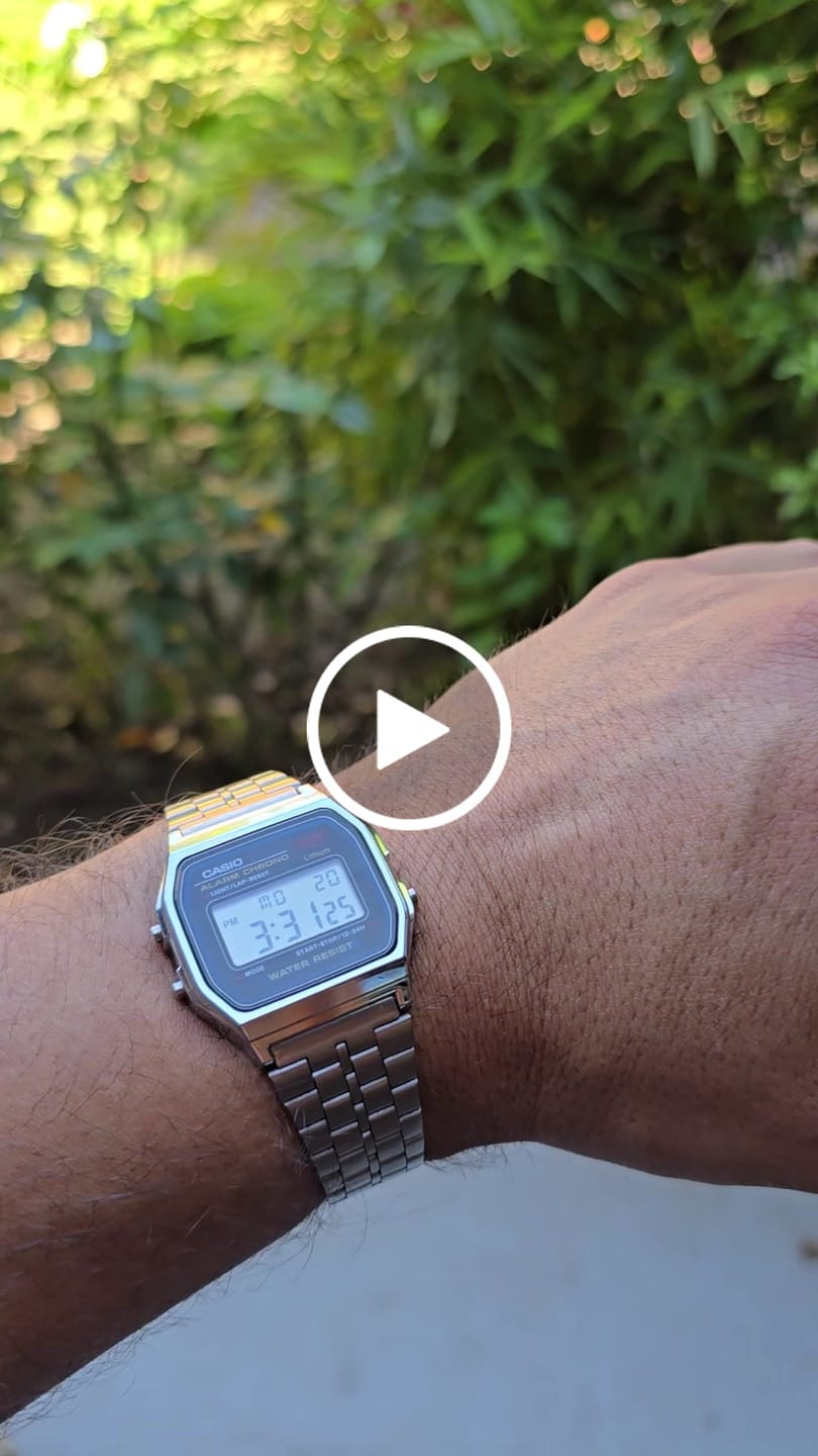 Customer video review of Reloj Casio Vintage A159WA-N1DF Plateado MADE IN JAPAN