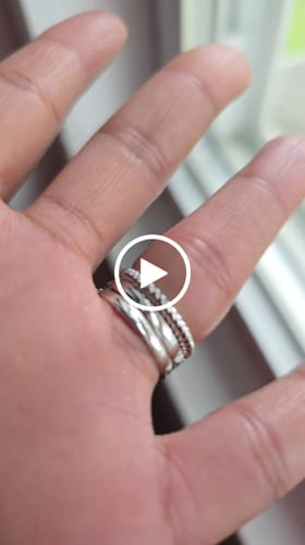 Customer video review of Halo Pear CZ Split Shank Ring in Sterling Silver