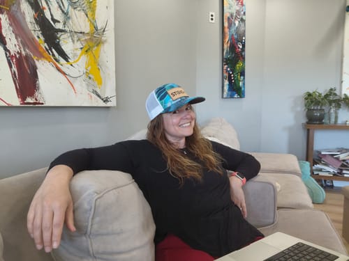 Customer photo review of Custom Leather Patch Hats Richardson CAMO Laser Engraved