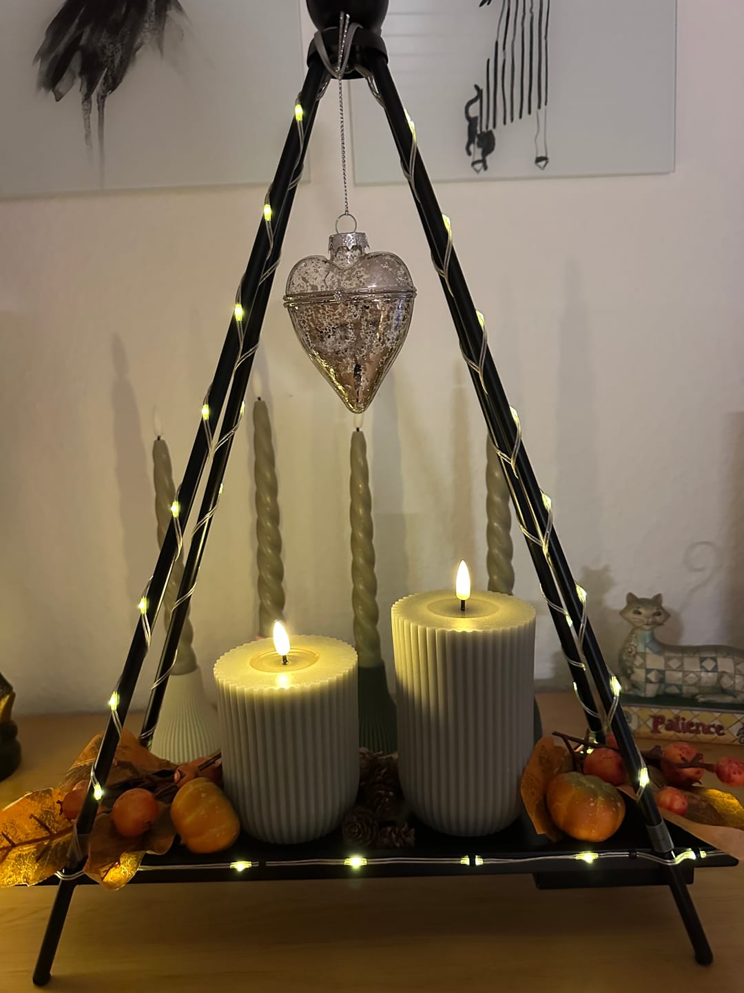 Customer photo review of Solid Stripe LED Bloklys Ø 8 X 10 Cm Sand