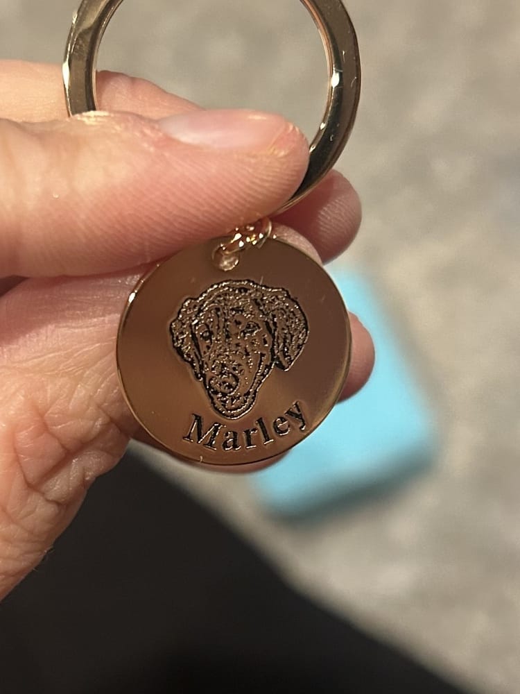 Customer photo review of Custom Pet Face Keychain