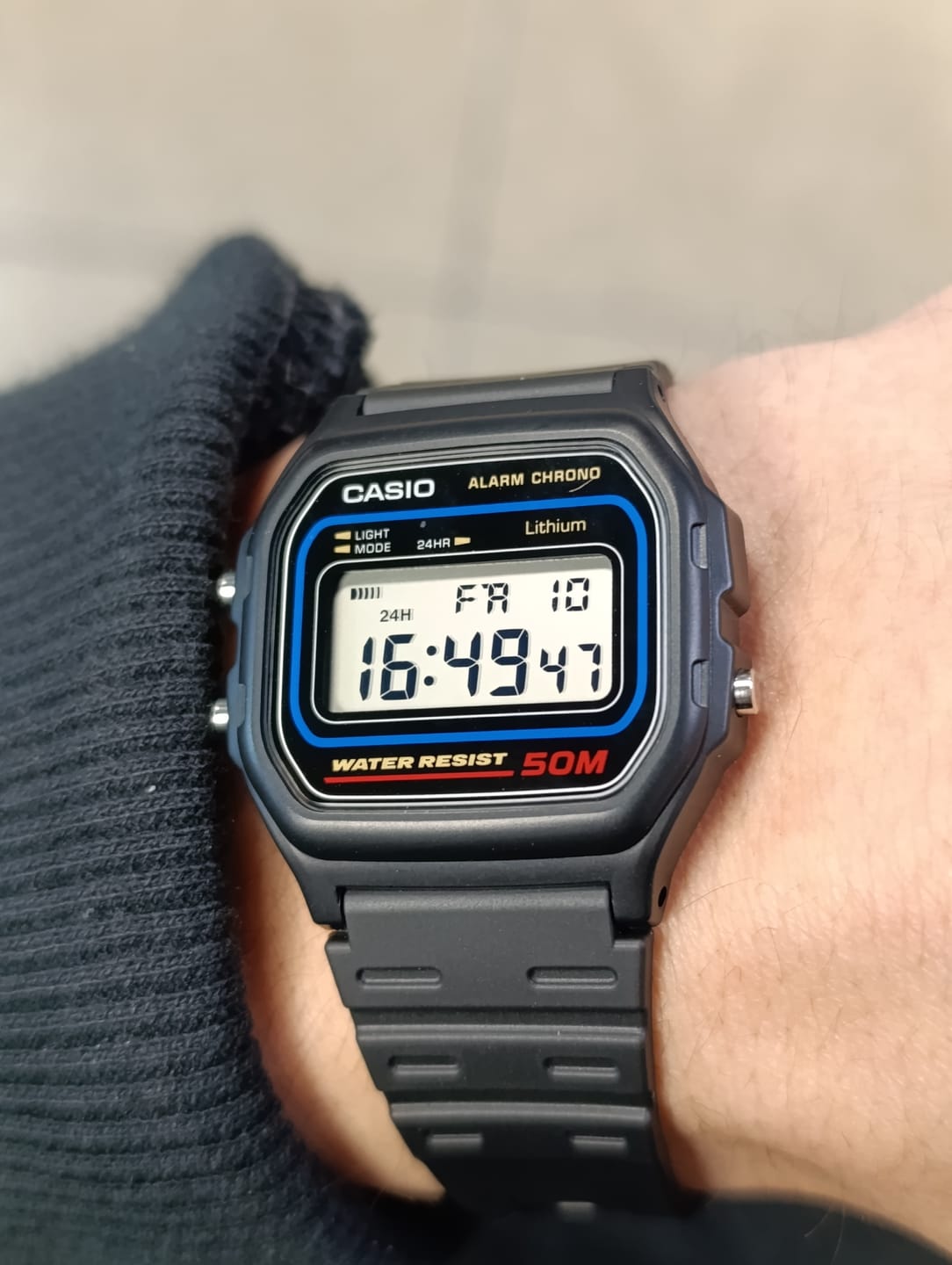 Customer photo review of Reloj Casio Vintage W-59-1VQD Azul/Negro