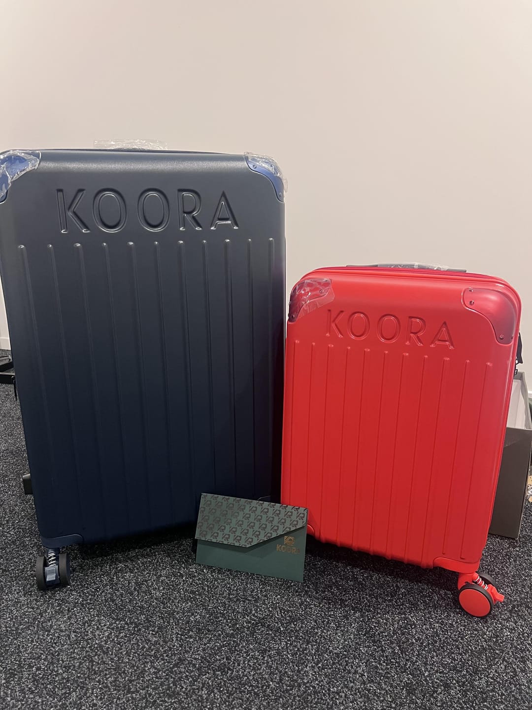 Customer photo review of Eco Lite Expandable 2-Piece Luggage Set- Red | Blue