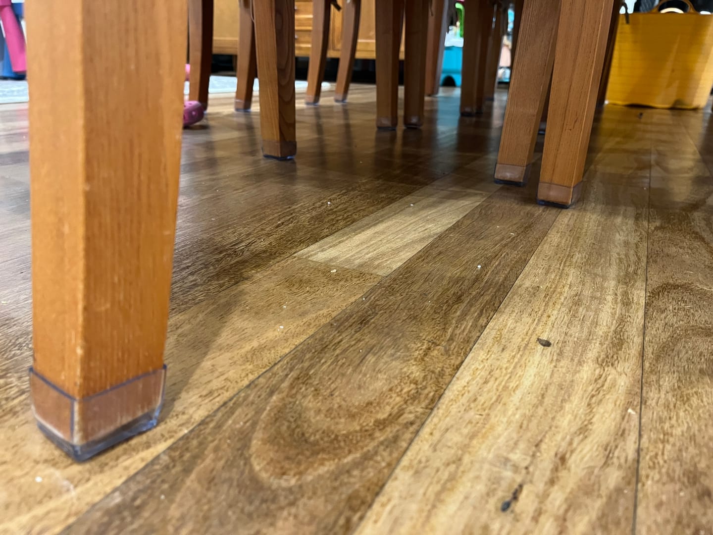 Customer photo review of Square Felt Silicone Chair Leg Protectors | Extra-Durable Chair Floor Protectors
