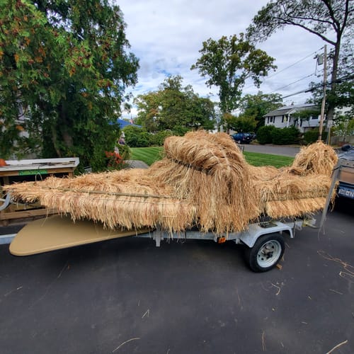 Customer photo review of Hunting Blind Raffia Grass (Pack)