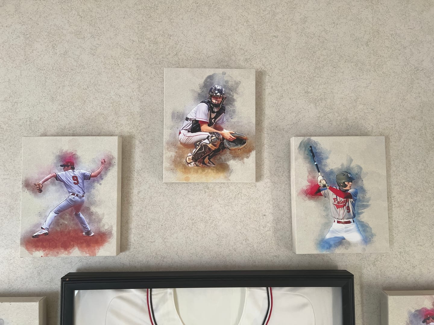 Customer photo review of Personalized Sports photo Painting