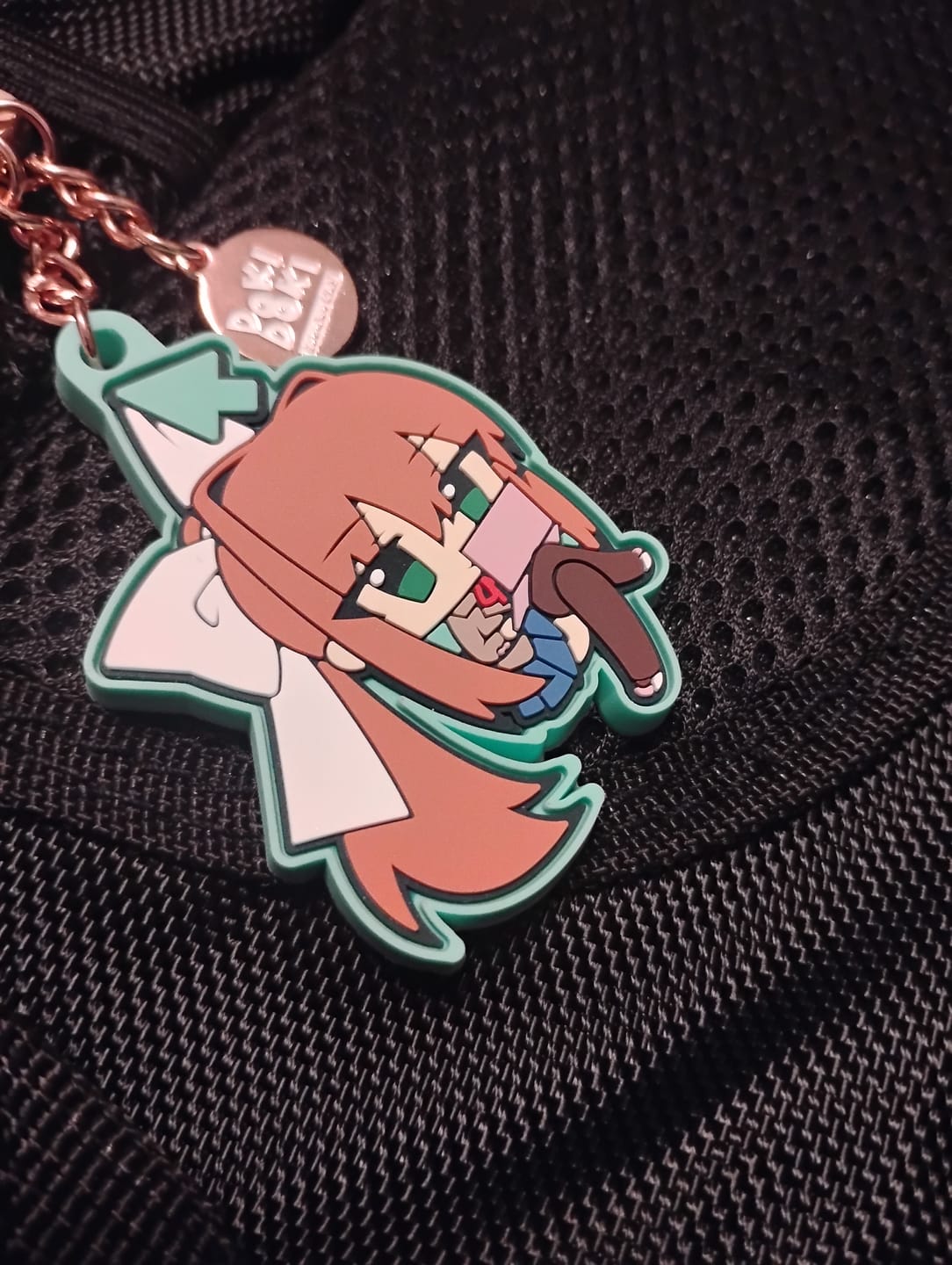 Customer photo review of Doki Doki Literature Club - Monika Mouse Pointer Rubber Keychain