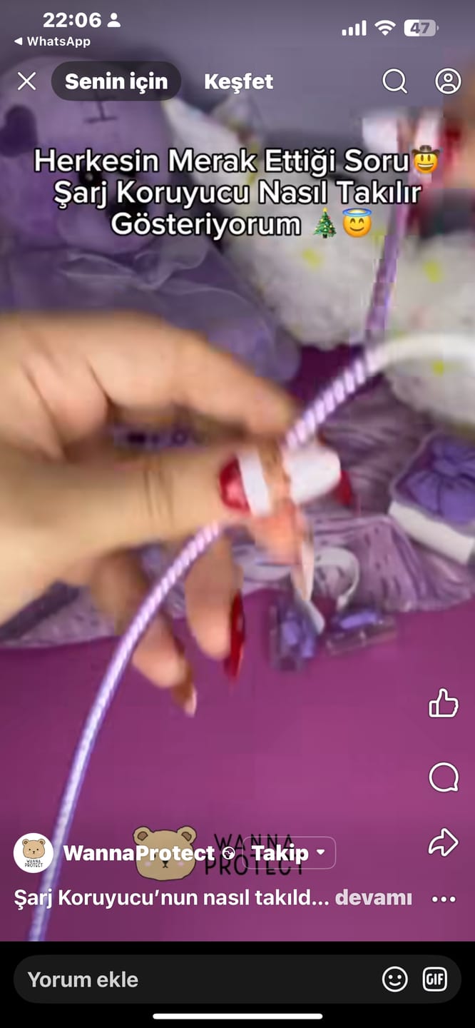 Customer photo review of Iphone 20W Uyumlu Şarj Koruyucu Seti Büyük Pati