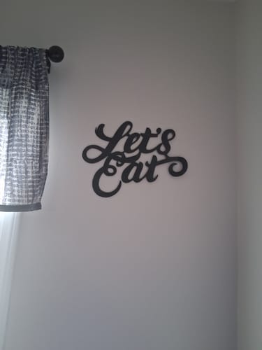 Customer photo review of Let's Eat - Metal Wall Art