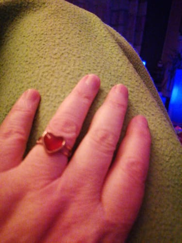 Customer photo review of Karneol Ring - Herzform