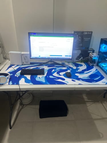 Customer photo review of Aqua Swirl Mousepad