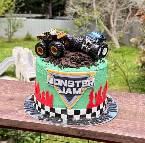 Customer photo review of 15 cm Round Custom Edible Icing Image