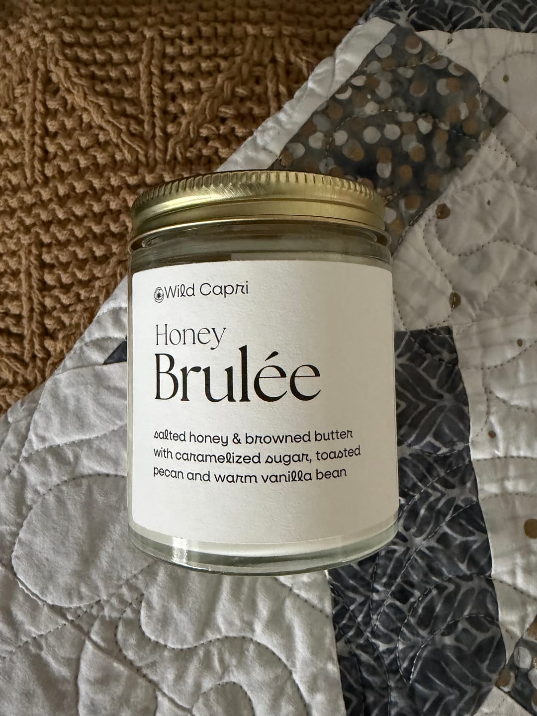 Customer photo review of Honey Brulée Candle