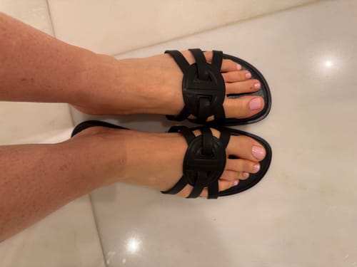 Customer photo review of CD 25 high-top sandals black calfskin 396106