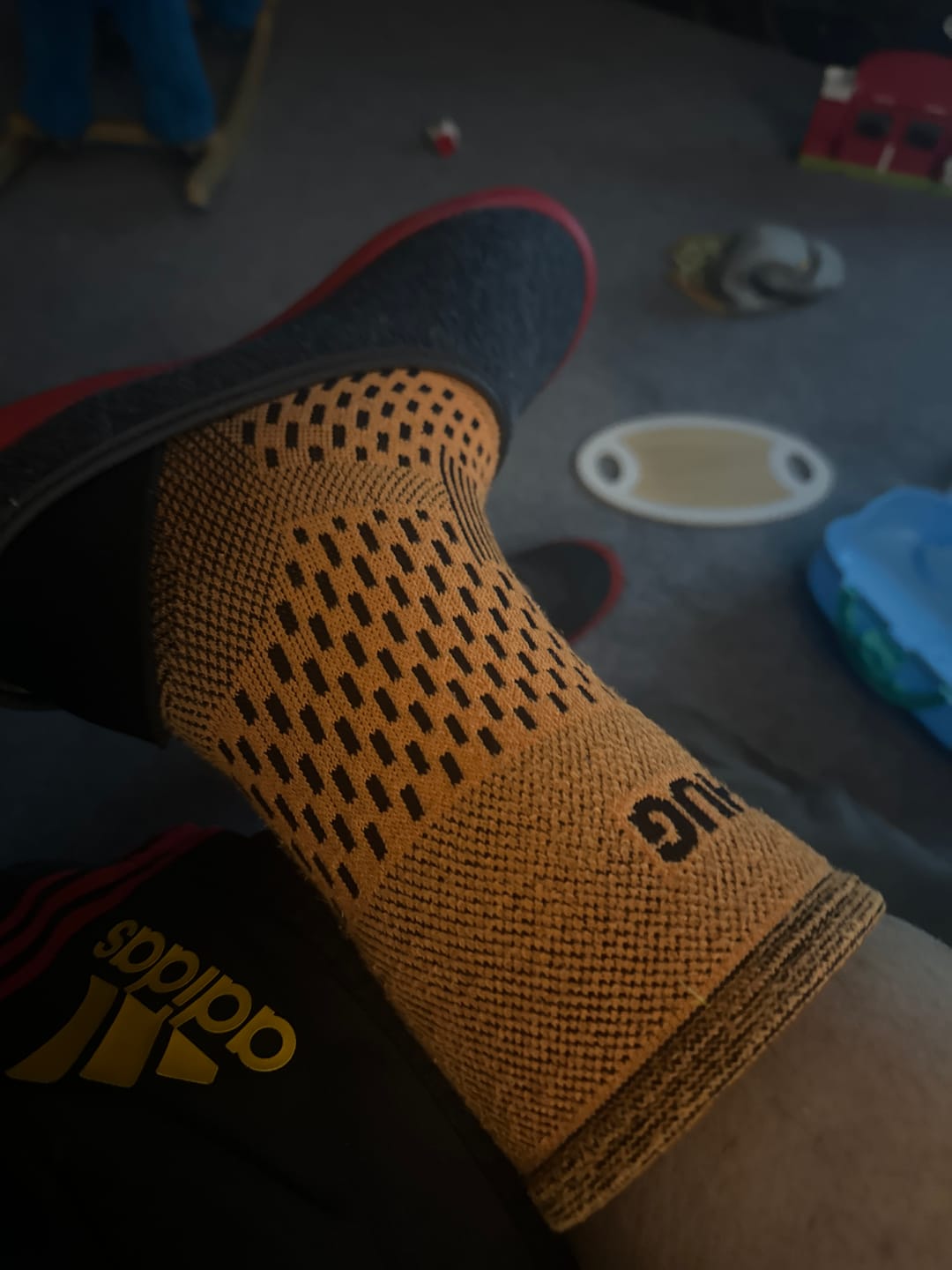 Customer photo review of Bamboo Ankle Compression Support Sleeve For Achilles Tendon And Ankle Sprains