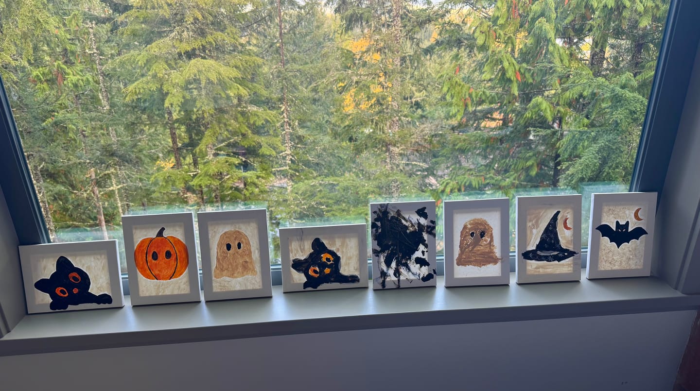 Customer photo review of 6 Mini Paintings - Halloween Set