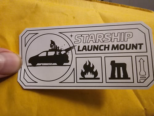 Customer photo review of Original Launch Mount - Danger Van Sticker