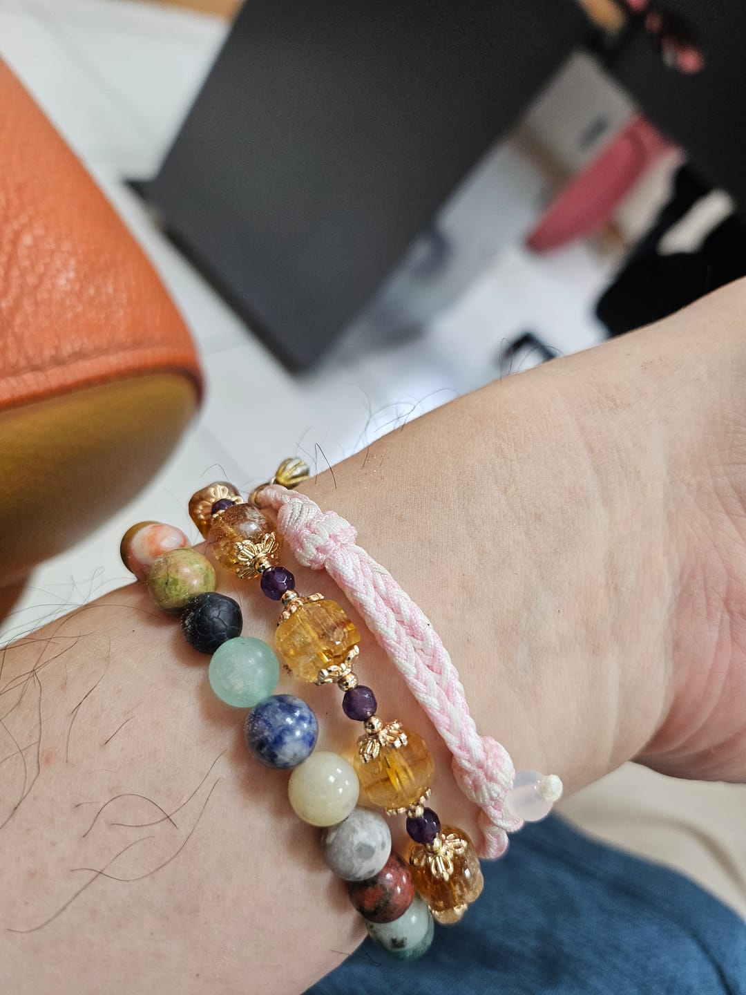 Customer photo review of 「8つの惑星」 マット天然石ブレスレット