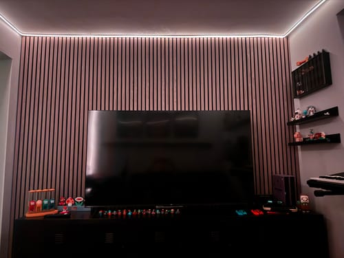 Customer photo review of Acoustic Slat Wall Panel - Walnut