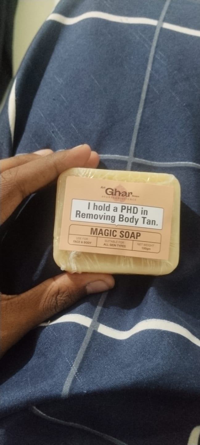 Customer photo review of MAGIC SOAP ( SAFFRON AND SANDAL WOOD SOAP )