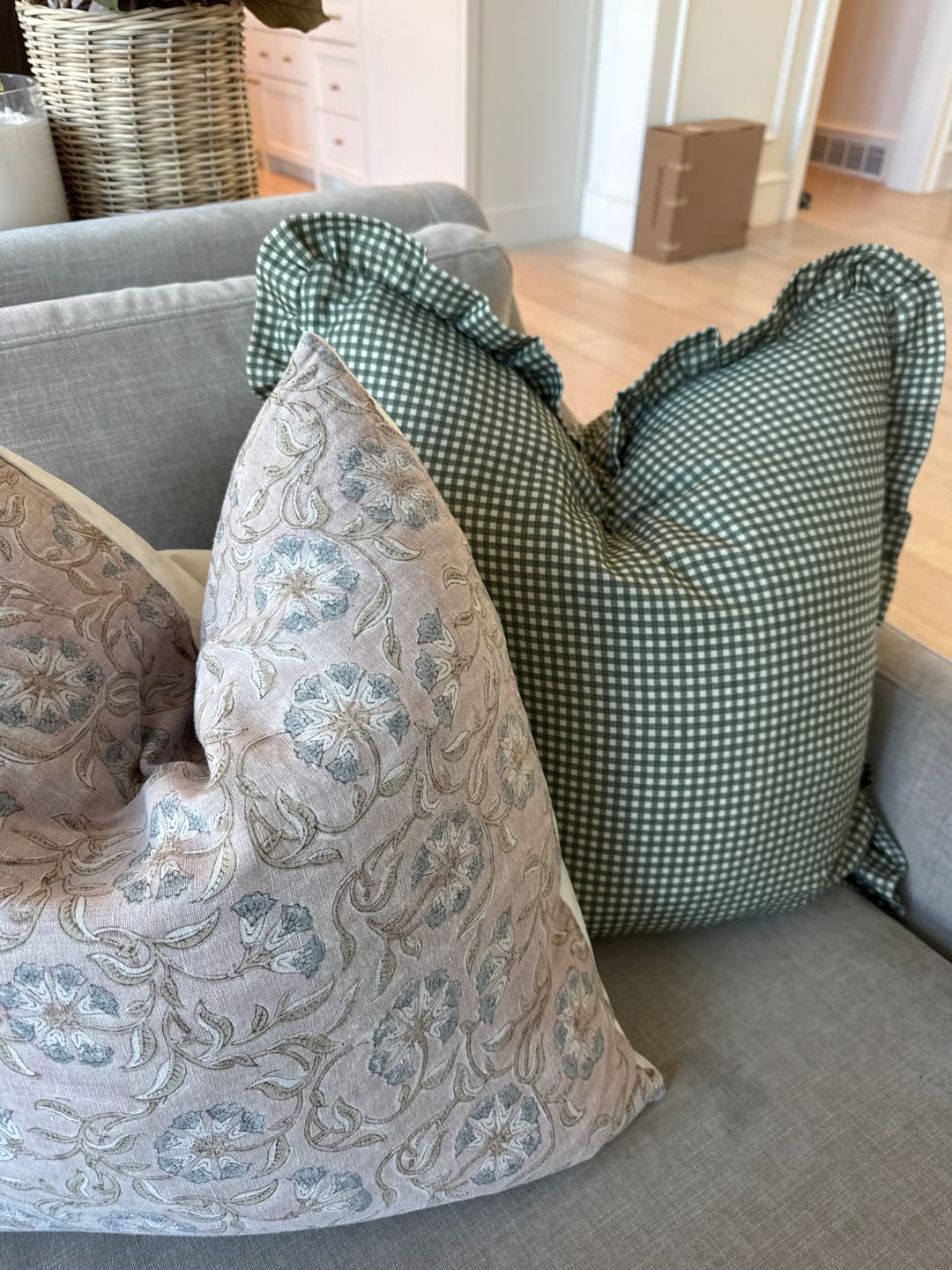 Customer photo review of Green Mini Gingham Ruffle - 18" | 22" | 26"