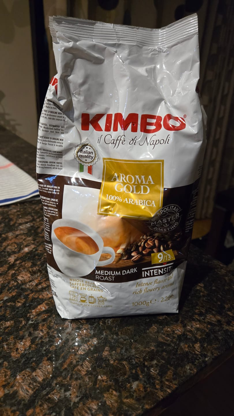 Customer photo review of Aroma Gold - Whole Bean Coffee 2.2lb Bag