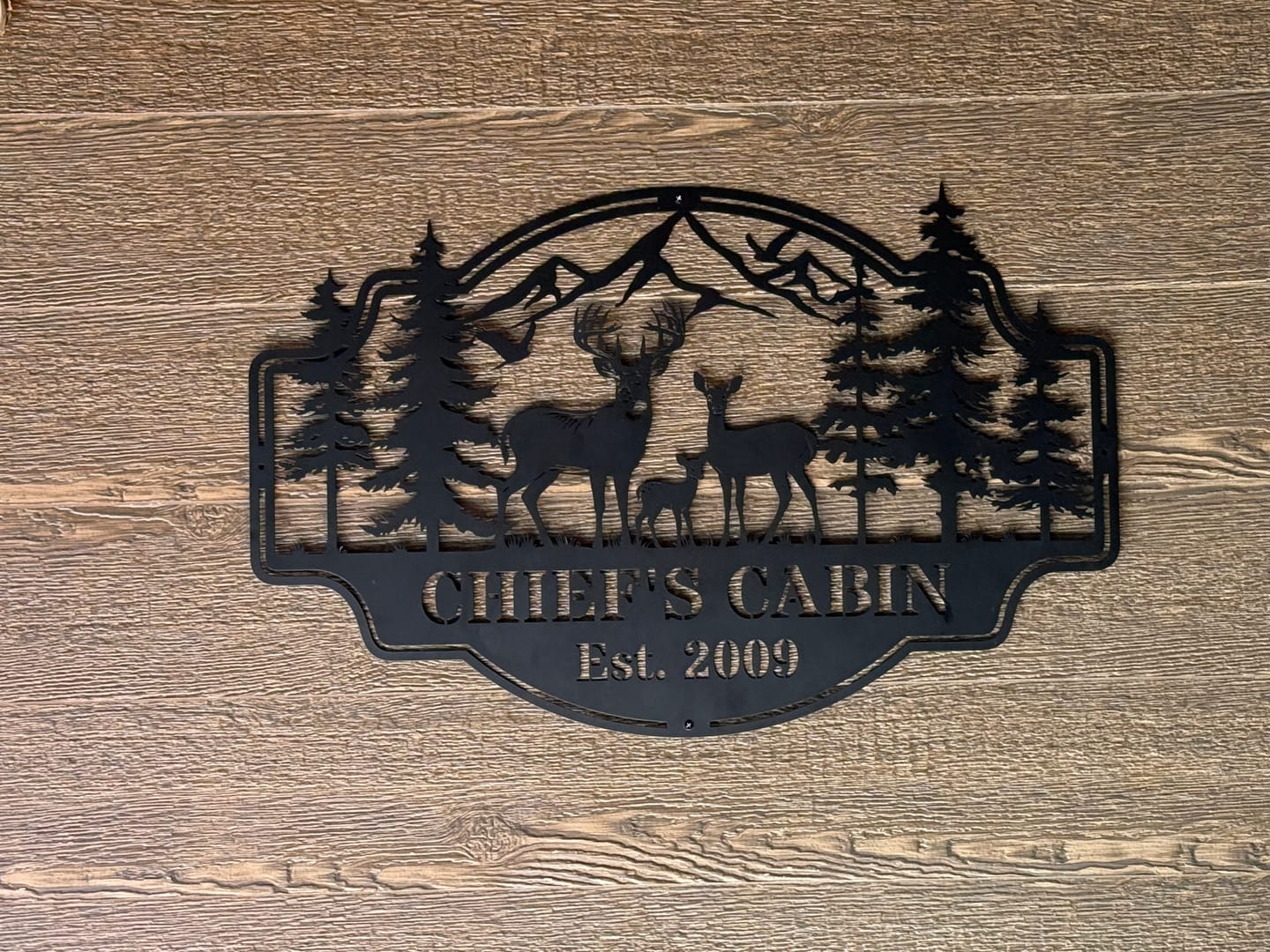 Customer photo review of Forest View Metal Sign