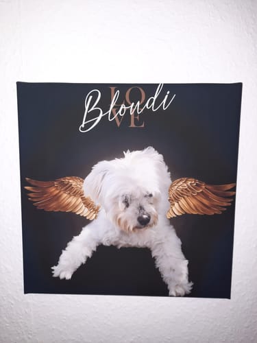 Customer photo review of Personalisiertes Portrait - Goldener Engel Stil