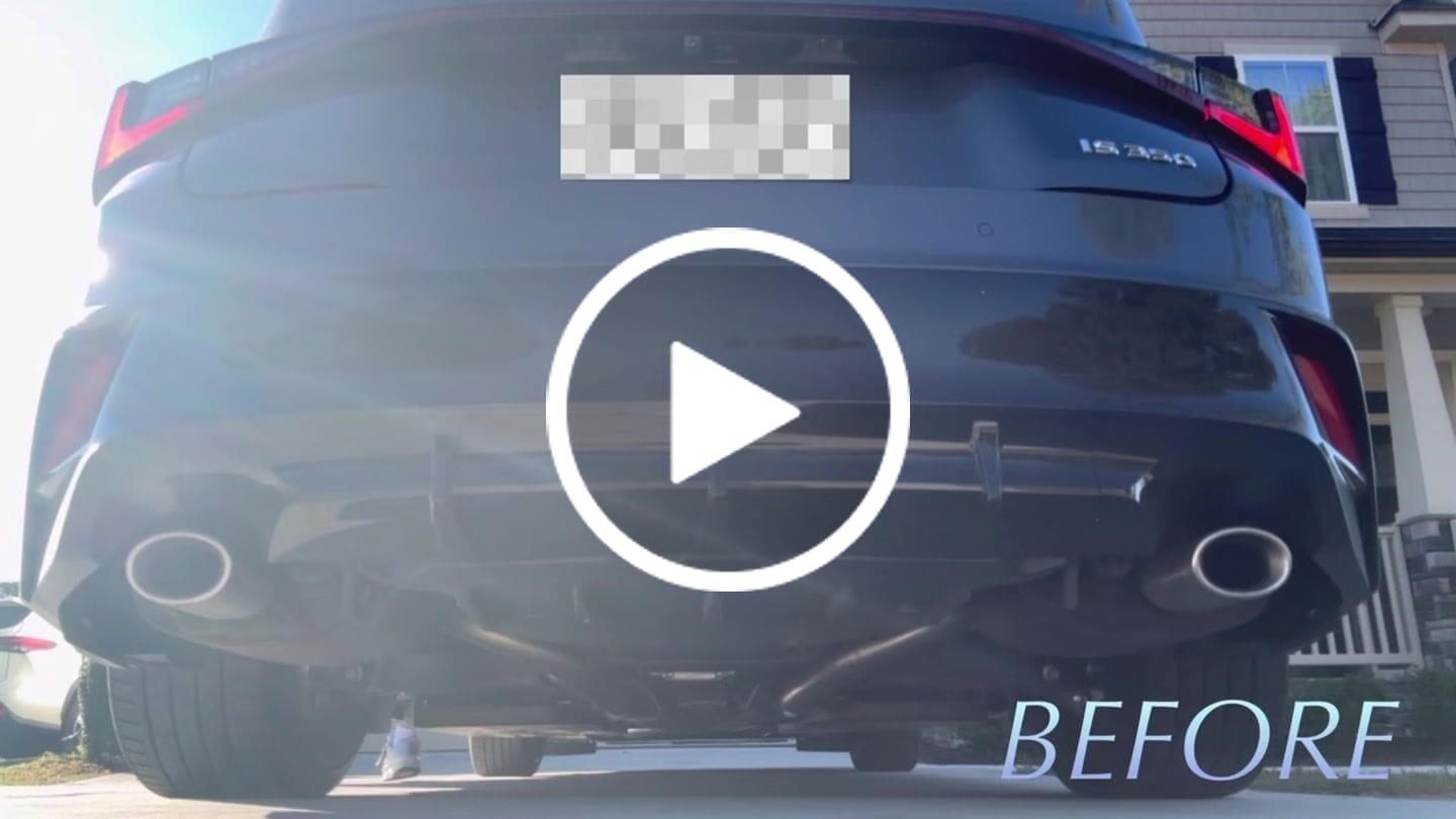 Customer video review of 2021-Up Lexus IS300 IS350 Muffler Delete Axle Back Quad Tips Exhaust