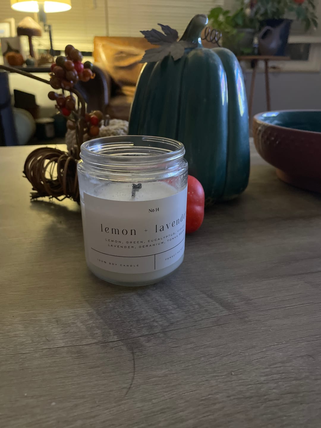 Customer photo review of Lemon + Lavender 9 oz Glass Candle