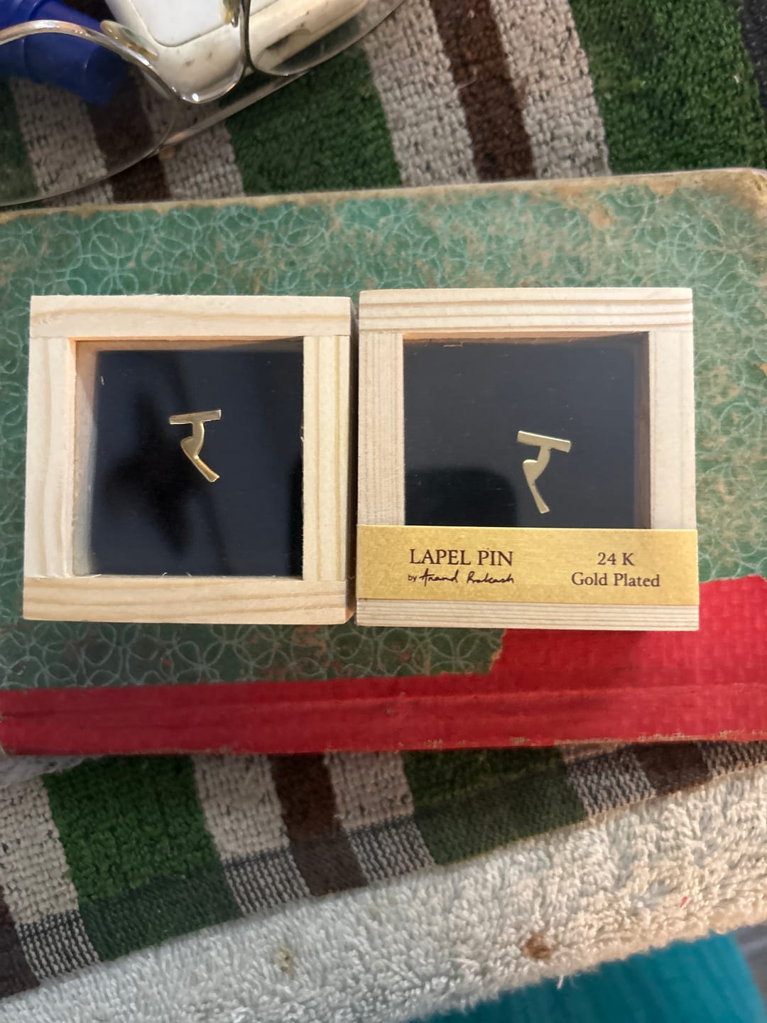 Customer photo review of Lapel Pins Hindi - अ क ख...
