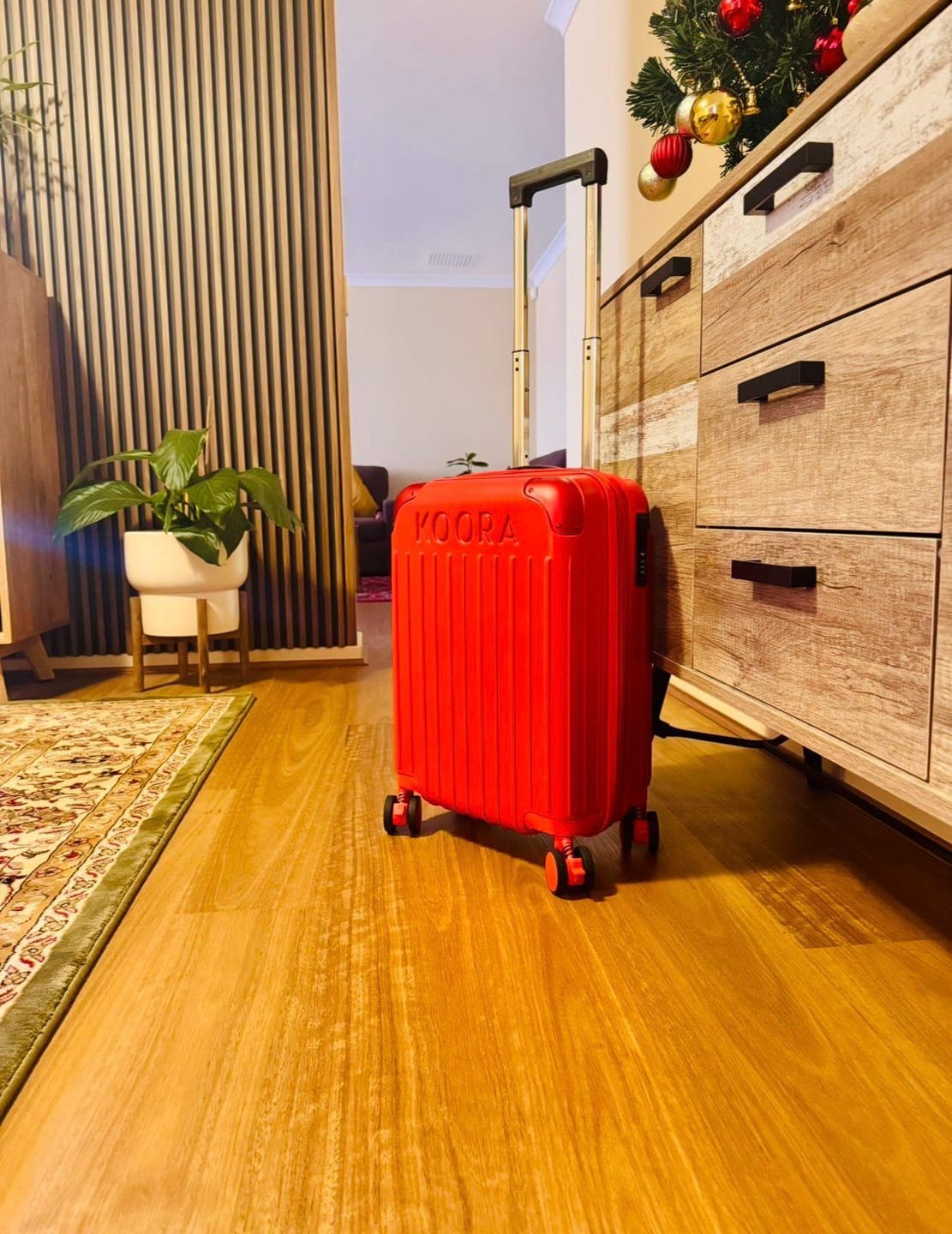 Customer photo review of Eco Lite Expandable 2-Piece Luggage Set- Red | Blue