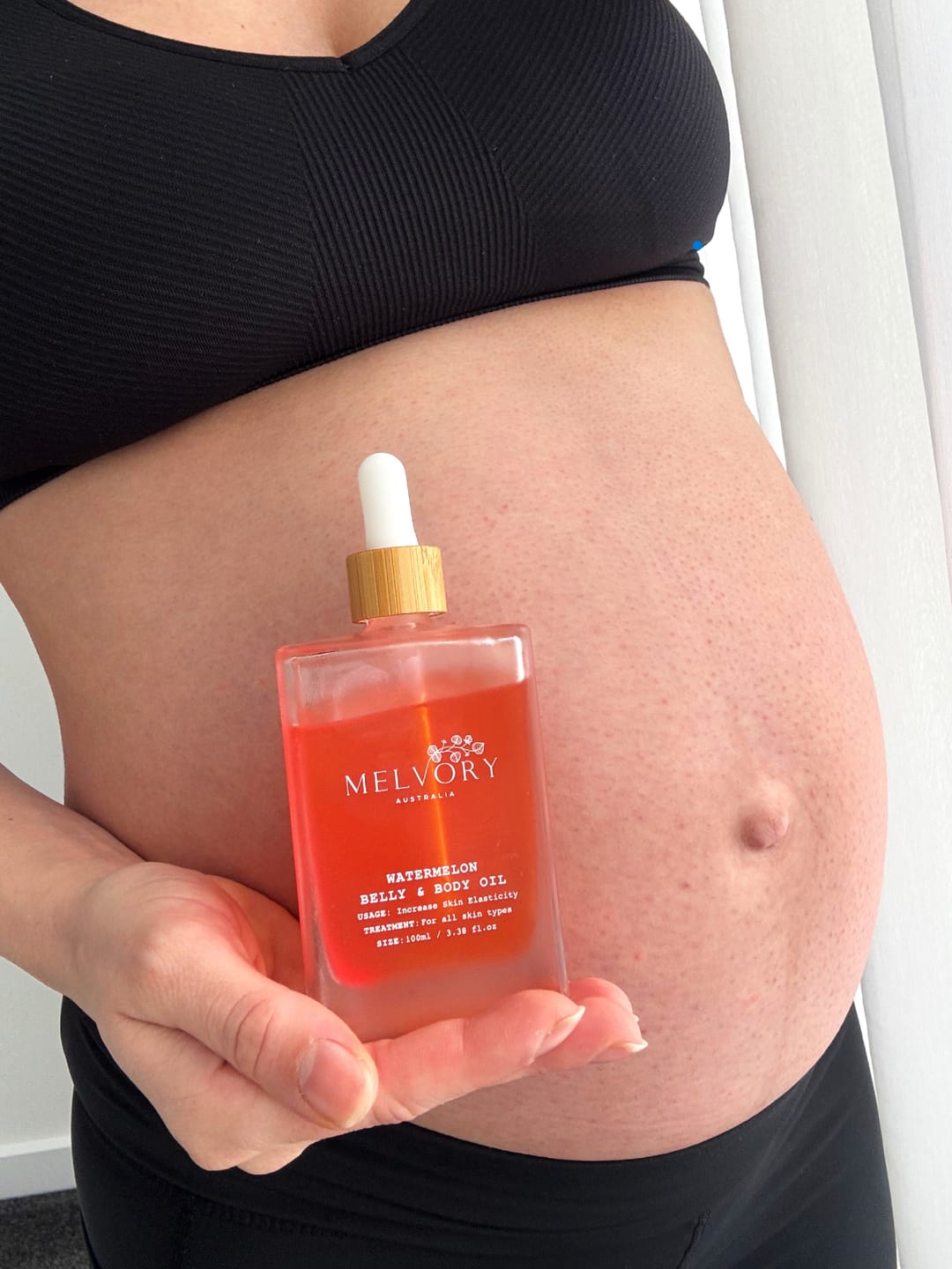 Customer photo review of New Watermelon Belly & Body Oil