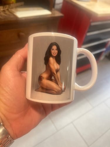 Customer photo review of Personalized White Glossy Mug