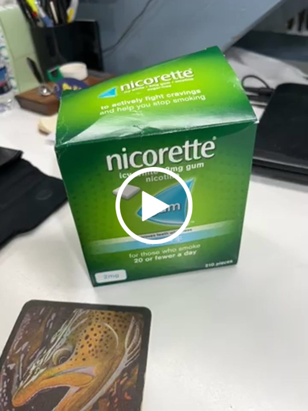Customer video review of Nicorette Icy White Gum 2mg 210 Pieces
