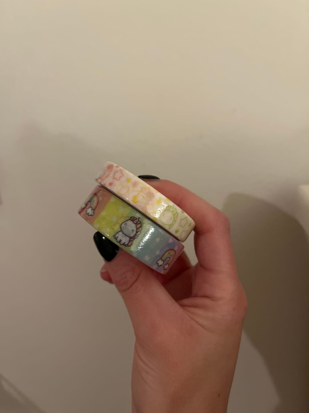 Customer photo review of (Pre-order) Rainbow Unicorns Washi Tape (Set of 2)